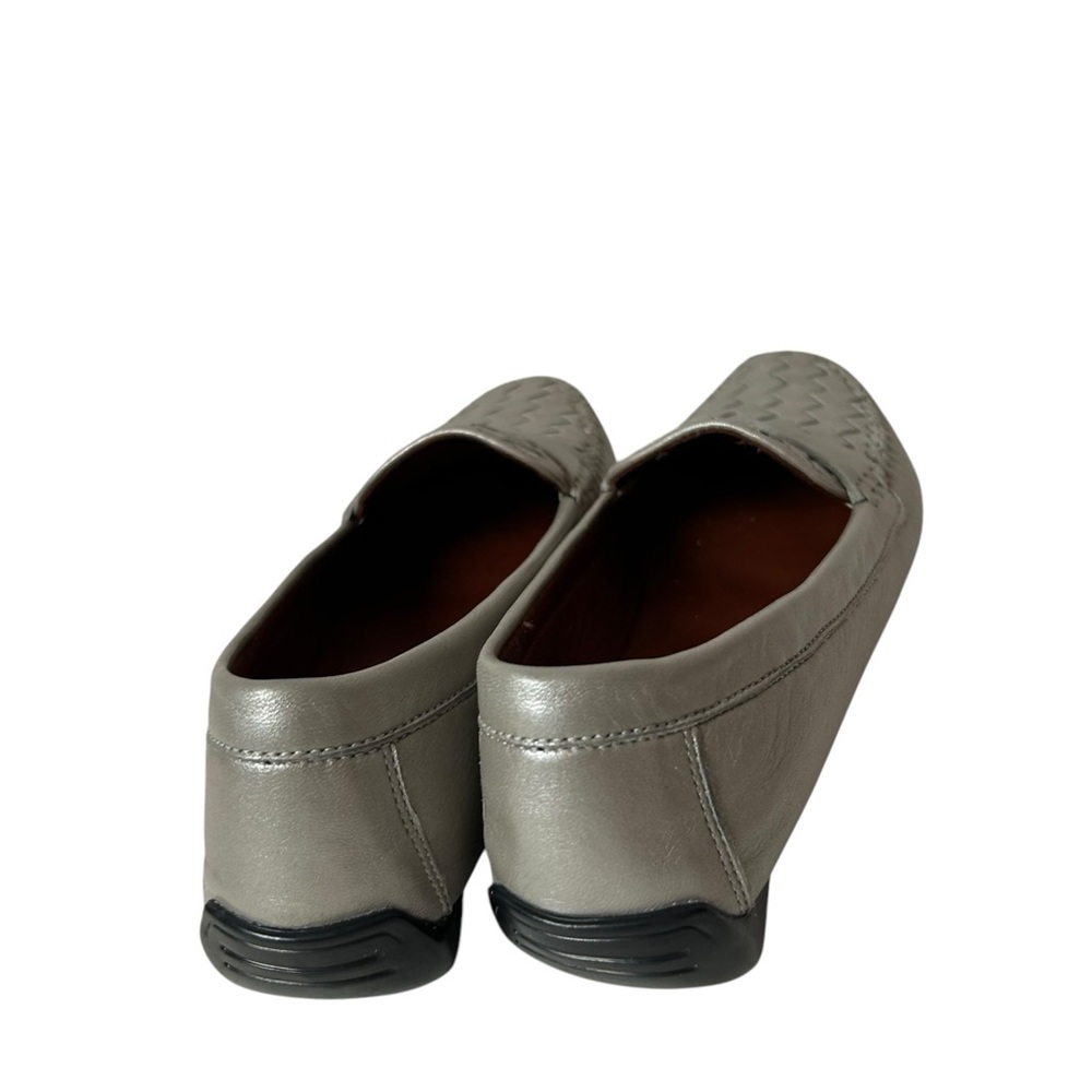 Robert Zur Petra Women Gray Silver Woven Leather Driving Loafer size 9.5 AAAA - Picture 6 of 9